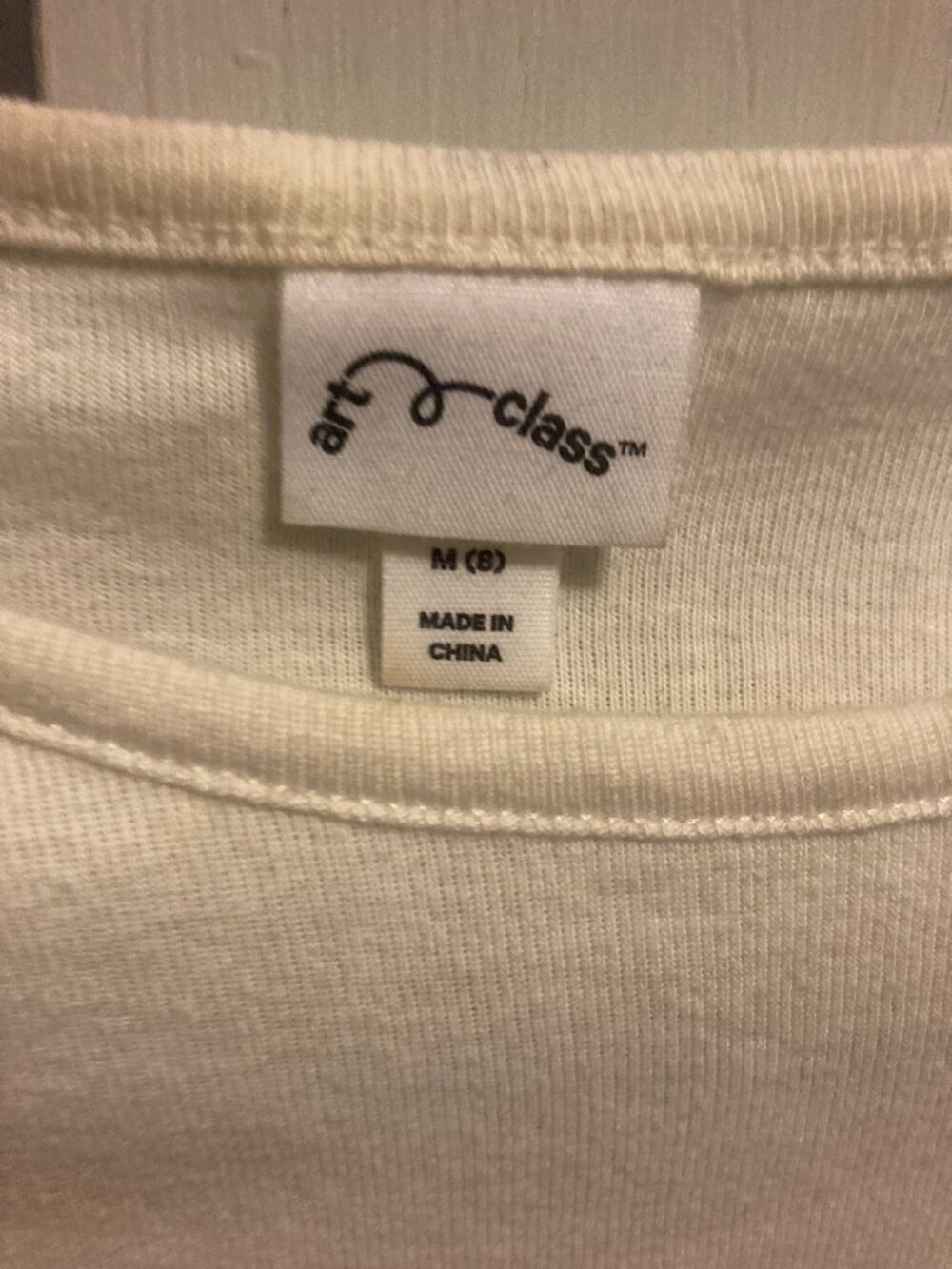 Art Class White Ribbed Tee - Picture 2 of 2